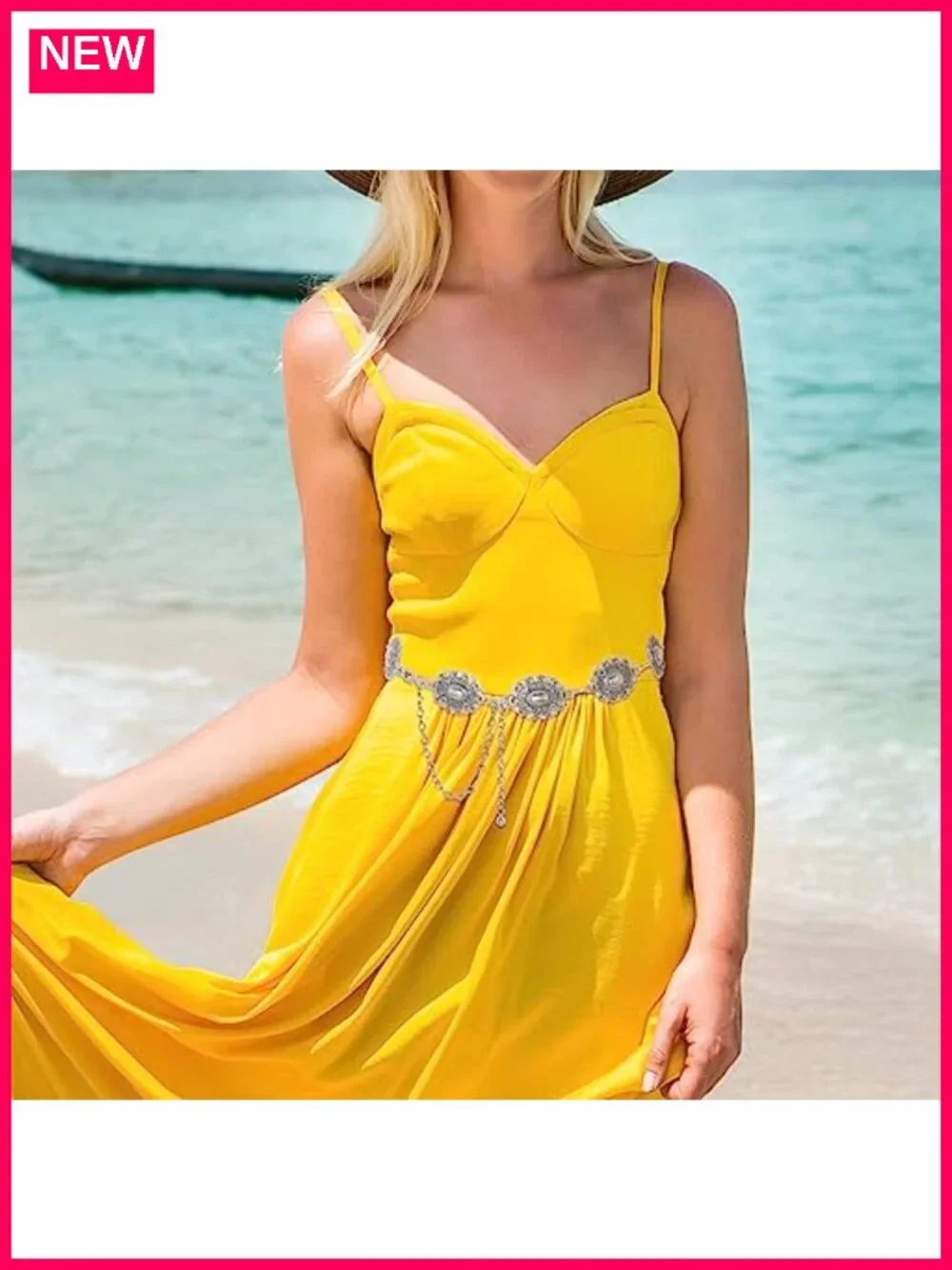 Western Oval Concho Chain Belt for Women Metal Waist Chain Belt Dresses Jeans
